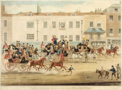 ピークコックでのノースカントリー郵便、イズリントン、1838 作： James Pollard