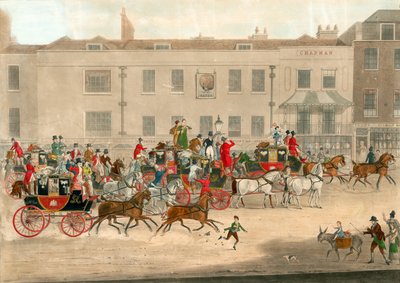 ピーコック、イスリントンのノースカントリーメール（ジェームズポラード、1821年） 作： James Pollard