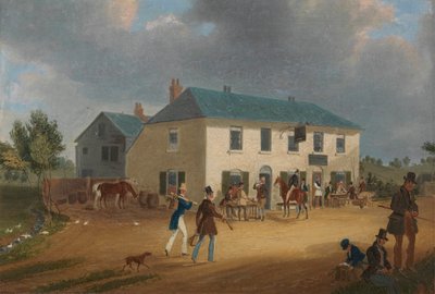 ミドルセックス州ポンダーズ エンドのパイク アンド アンカー インの外 作： James Pollard
