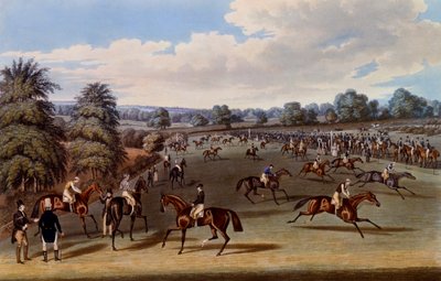 スタートの準備、チャールズ・ハント、1836年作（アクアチント） 作： James Pollard