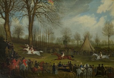 1832年、1832年から33年3月8日のセントオールバンズグランドスティープルチェイス 作： James Pollard