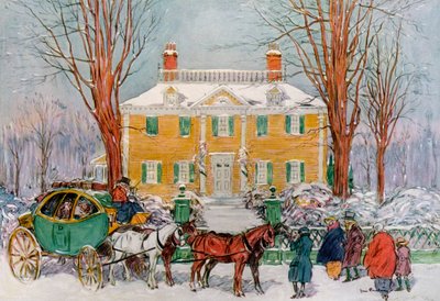 ロングフェローハウス、米国マサチューセッツ州ケンブリッジ、18世紀1921年。 作： James Preston