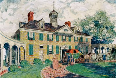 アメリカバージニア州アレクサンドリア近郊のマウントバーノン、1921年18世紀。 作： James Preston