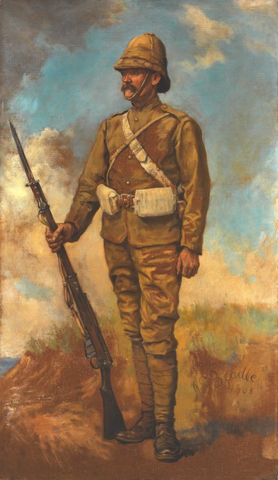行進中の英国歩兵 作： James Prinsep Beadle