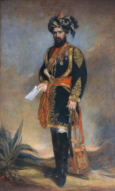 プロビン大佐CB VC（1833-1924）インドの総督とインディアン騎兵隊への名誉ADC、1867年頃 作： James Rannie Swinton