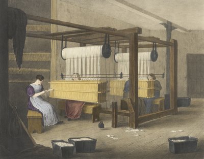 Reeding or Drawing in、Progress of Cotton No. 9、pub。 1840 作： James Richard Barfoot