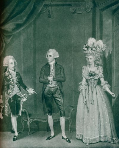 Hon Rd Edgcumbe、Lord William Russell、Lady Caroline Spencer、1788、1909 作： James Roberts