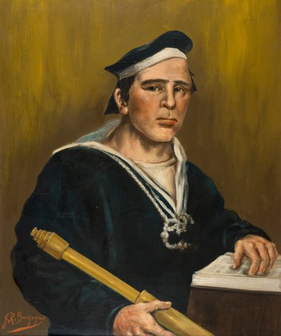 ロバート・アナン (1834-1867) (船上油彩) 作： James Ross Burgoyne