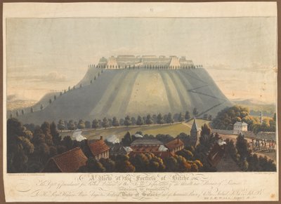 ビッチェの要塞の眺め。 1799年のイギリスの捕虜のための刑務所 作： James Rouse