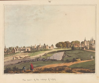 ？リグニーの村の廃墟？、1815 作： James Rouse