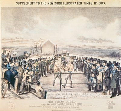 トムハイアとヤンキーサリバンの間の偉大な戦い、1849年 作： James S. Baillie