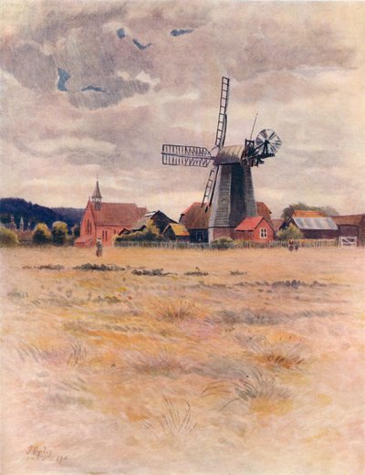 Cranleigh Windmill」1911年、1914年 作： James S Ogilvy