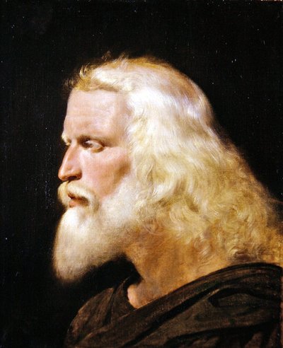 男性の古典的な肖像（油彩・キャンバス） 作： James Sant