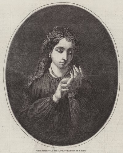 彼女は彼女の愛を決して告げなかった 作： James Sant