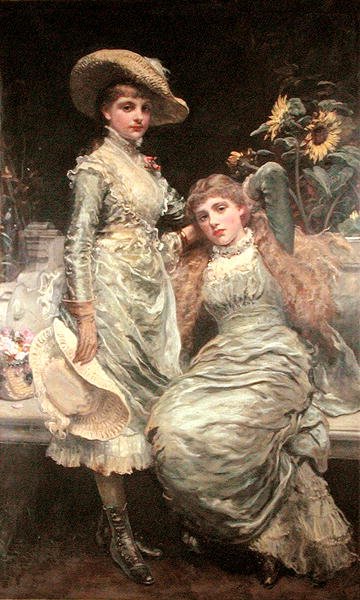 二人の姉妹」（油彩・キャンバス） 作： James Sant