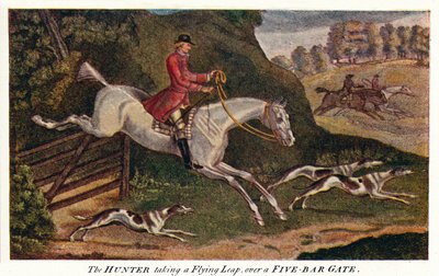 5門の門を越えて飛躍するハンター、c1740、1922 作： James Seymour