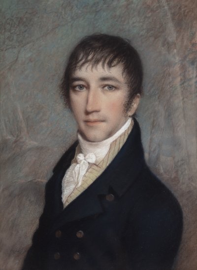 クレメント・クラーク・ムーア、3/1810（グレーの紙にパステル 作： James Sharples