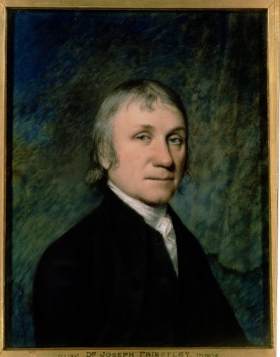 ジョセフ・プリーストリー博士、1790年頃（灰色の紙にパステル） 作： James Sharples