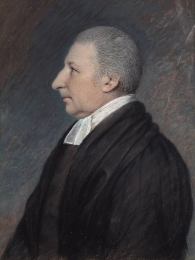 The Rev.Rowland Hill（灰色の紙にパステルで描いたもの 作： James Sharples