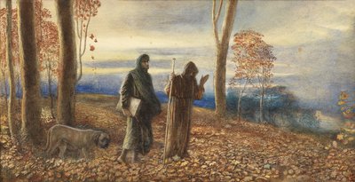バロンブローザのダンテとヴァージル、1866 作： James Smetham