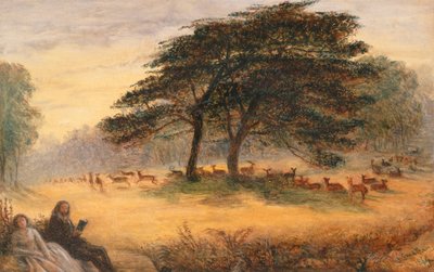 リッチモンド公園の恋人たち 作： James Smetham