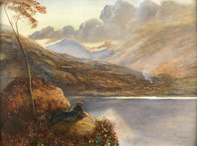 詩人の休憩所、1867年 作： James Smetham