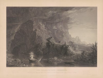人生の航海：子供時代 作： James Smillie, after Thomas Cole