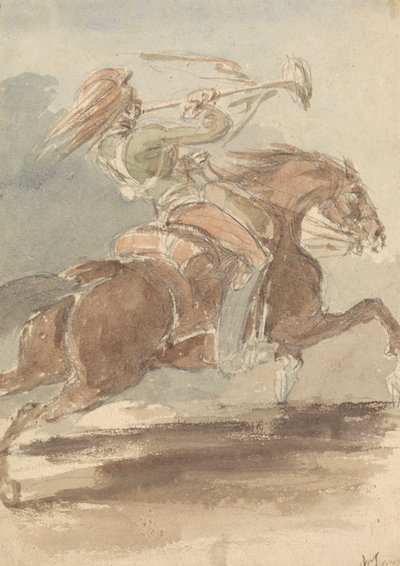 疾走する馬のトランペッター 作： James Stuart