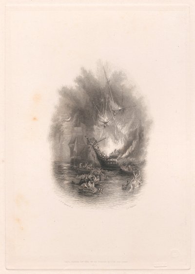 海での火事 (ビネット) 作： James T. Willmore