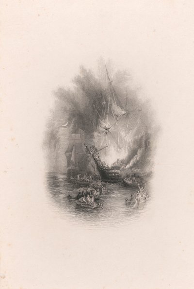 海での火事 (ビネット) 作： James T. Willmore