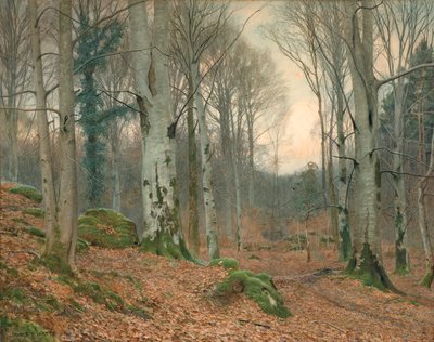 冬のウェールズの木（紙にトイレ） 作： James Thomas Watts
