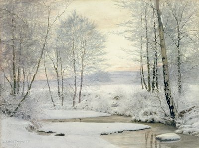 冬の日没（紙にトイレ） 作： James Thomas Watts