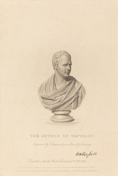 サー・ウォルター・スコットの胸像 作： James Thomson after Sir Francis Legatt Chantrey