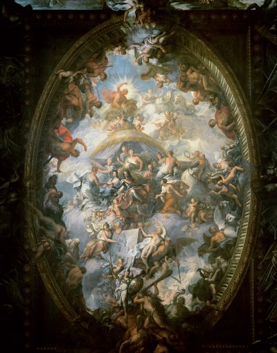 ペインテッドホールの天井、1707-14 作： James Thornhill