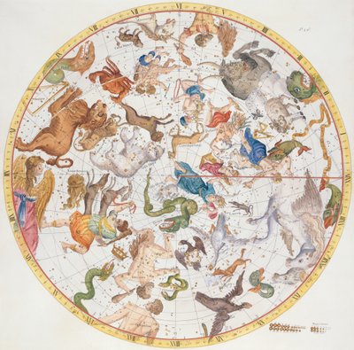 ジョン・フラムスティード（1646-1719）による &39;Atlas Coelestis&39;のプレート26、パブ。 1719年（手描きの彫刻） 作： James Thornhill
