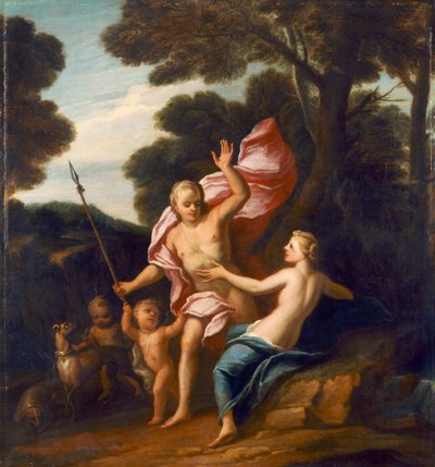 ヴィーナスとアドニス c.1705 (キャンバスに油彩) 作： James Thornhill