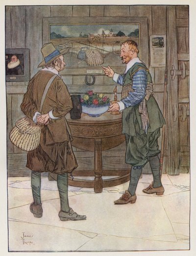 Izaak Walton による The Compleat Angler のイラスト 作： James Thorpe