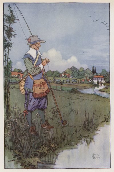 Izaak Walton による The Compleat Angler のイラスト 作： James Thorpe