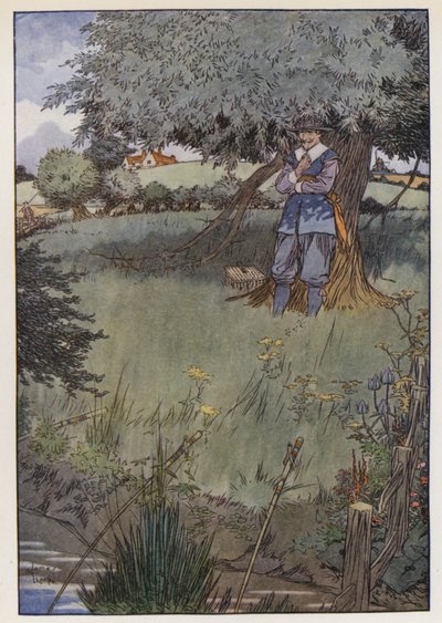 Izaak Walton による The Compleat Angler のイラスト 作： James Thorpe