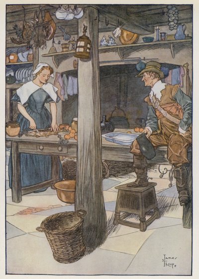 Izaak Walton による The Compleat Angler のイラスト 作： James Thorpe