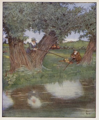 Izaak Walton による The Compleat Angler のイラスト 作： James Thorpe