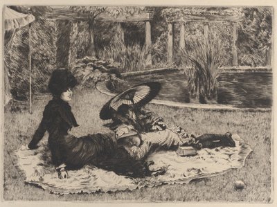 On the Grass, 1880年。 作： James Tissot