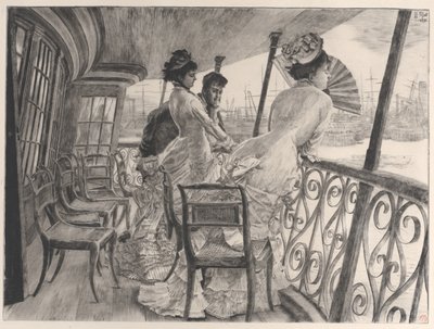 HMSのギャラリー カルカッタ 船上の舞踏会のお土産 La galerie du Calcutta..., 1876. 作： James Tissot
