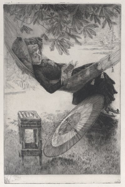 ハンモック、1880年。 作： James Tissot