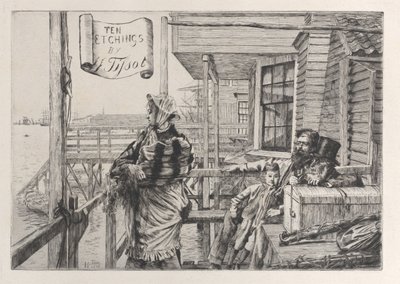 The Three Crows Inn、Gravesend、1877。 作： James Tissot