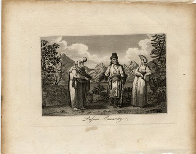ロシアの農民のドレス、1775年頃 作： James Tookey