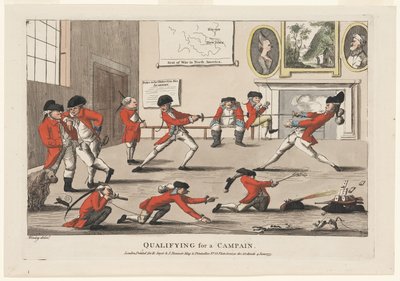 キャンペーンの資格、パブ。 1777（手描きの彫刻） 作： James Verney
