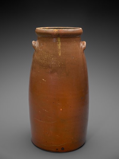 チャーン、c。 1879-1900（すべり釉石器） 作： James W. Haden