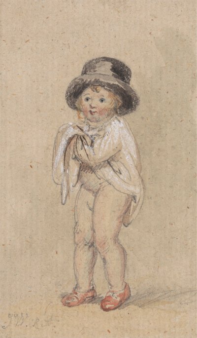 A Little Boy with Red Shoes (赤い靴とシルクハットの子供) 作： James Ward