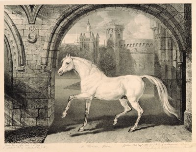 アーティストから出版された14枚のレーシングプリントのセット「Celebrated Horses」からのペルシャ馬、1823-24 作： James Ward